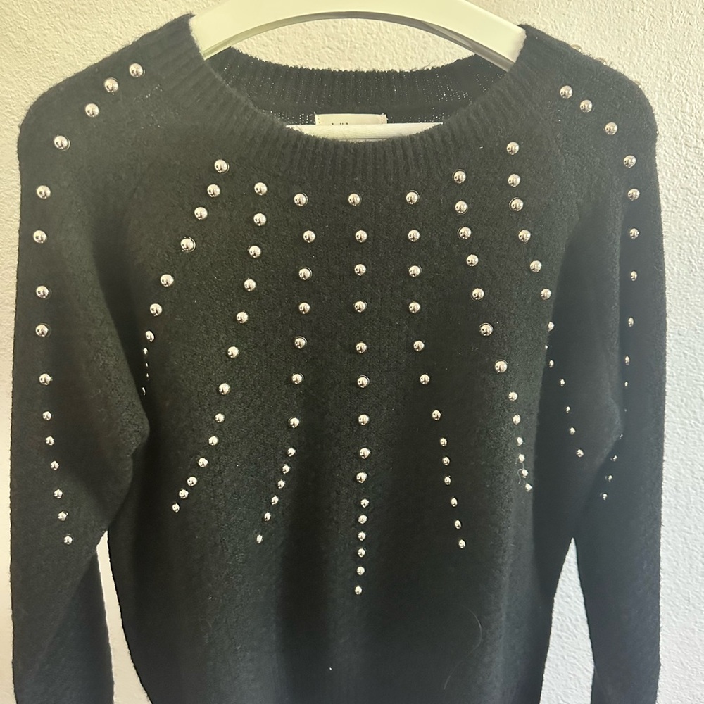 Black Sweater with silver Embellishments